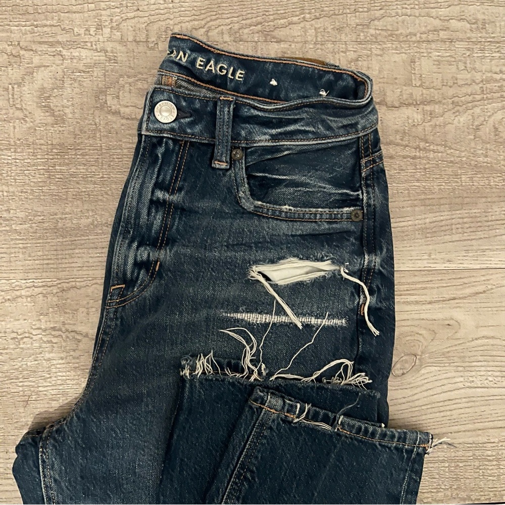 American Eagle Distressed Mom Jeans